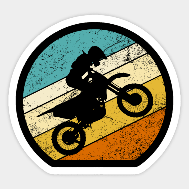 Vintage retro motorcycle, motocross Sticker by Inyourdesigns